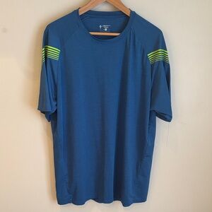 Liberty Blue Tee with Lime Stripes
